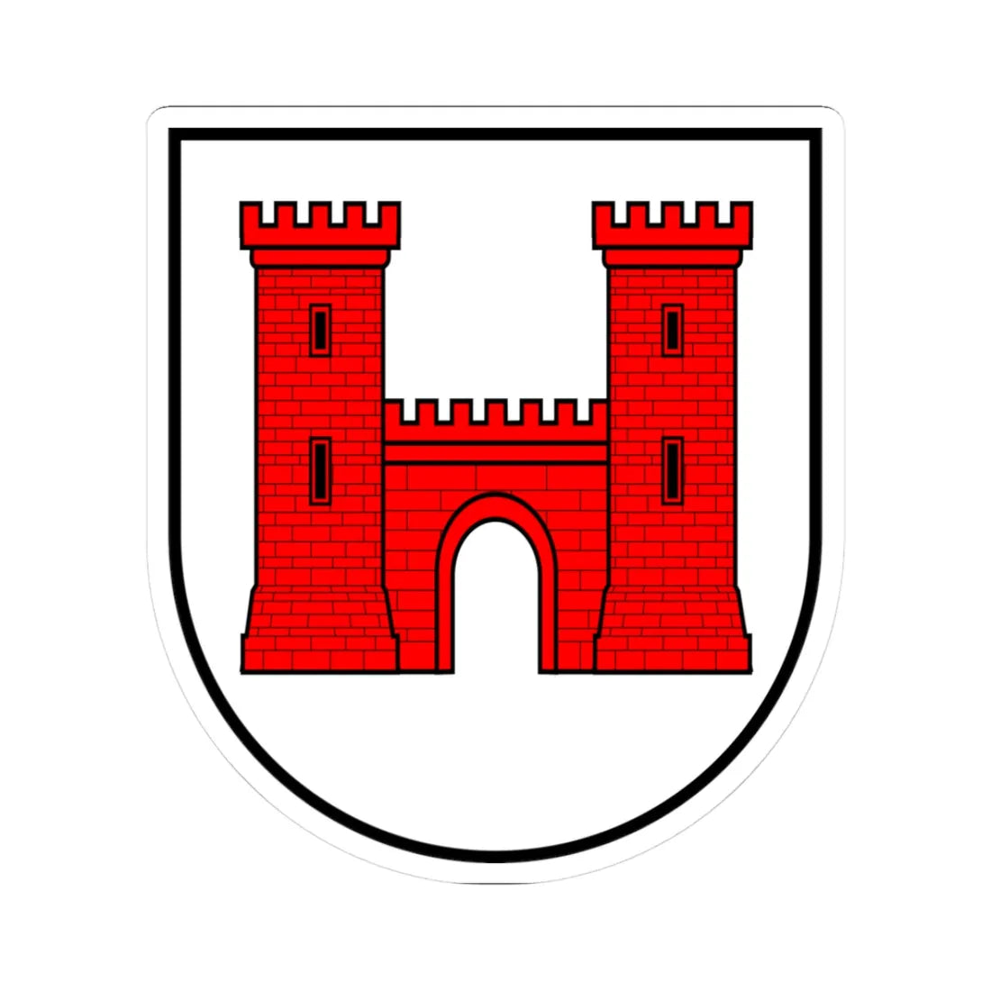 Wappen Rothenburg alt (Switzerland) (Coat of Arms) STICKER Vinyl Kiss-Cut Decal 3 Inch White - The Sticker Space