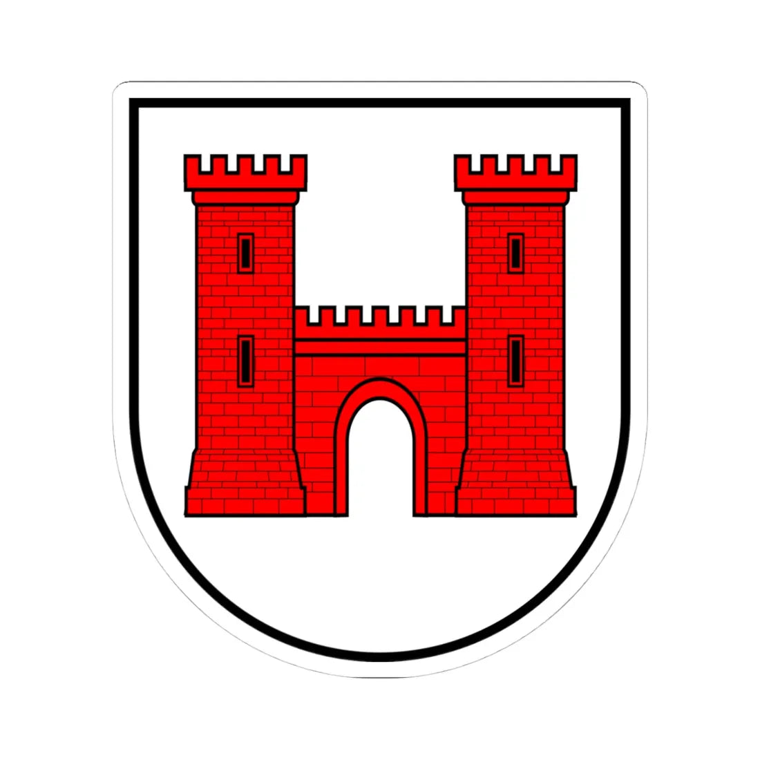 Wappen Rothenburg alt (Switzerland) (Coat of Arms) STICKER Vinyl Kiss-Cut Decal 4 Inch White - The Sticker Space