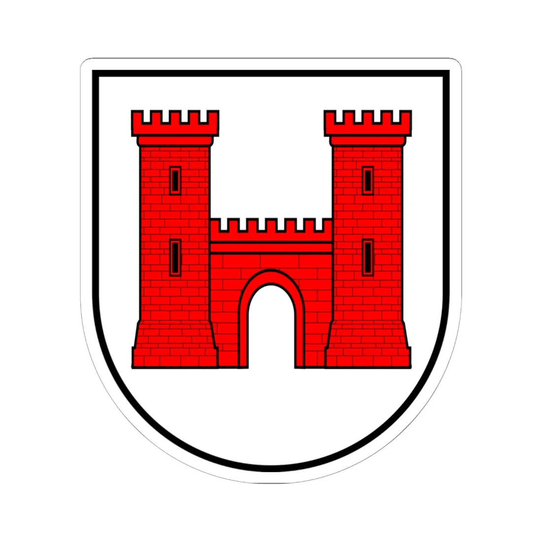 Wappen Rothenburg alt (Switzerland) (Coat of Arms) STICKER Vinyl Kiss-Cut Decal 6 Inch White - The Sticker Space