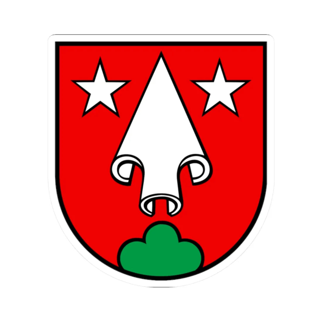 Wappen Rothrist AG (Switzerland) (Coat of Arms) STICKER Vinyl Kiss-Cut Decal 2 Inch White - The Sticker Space