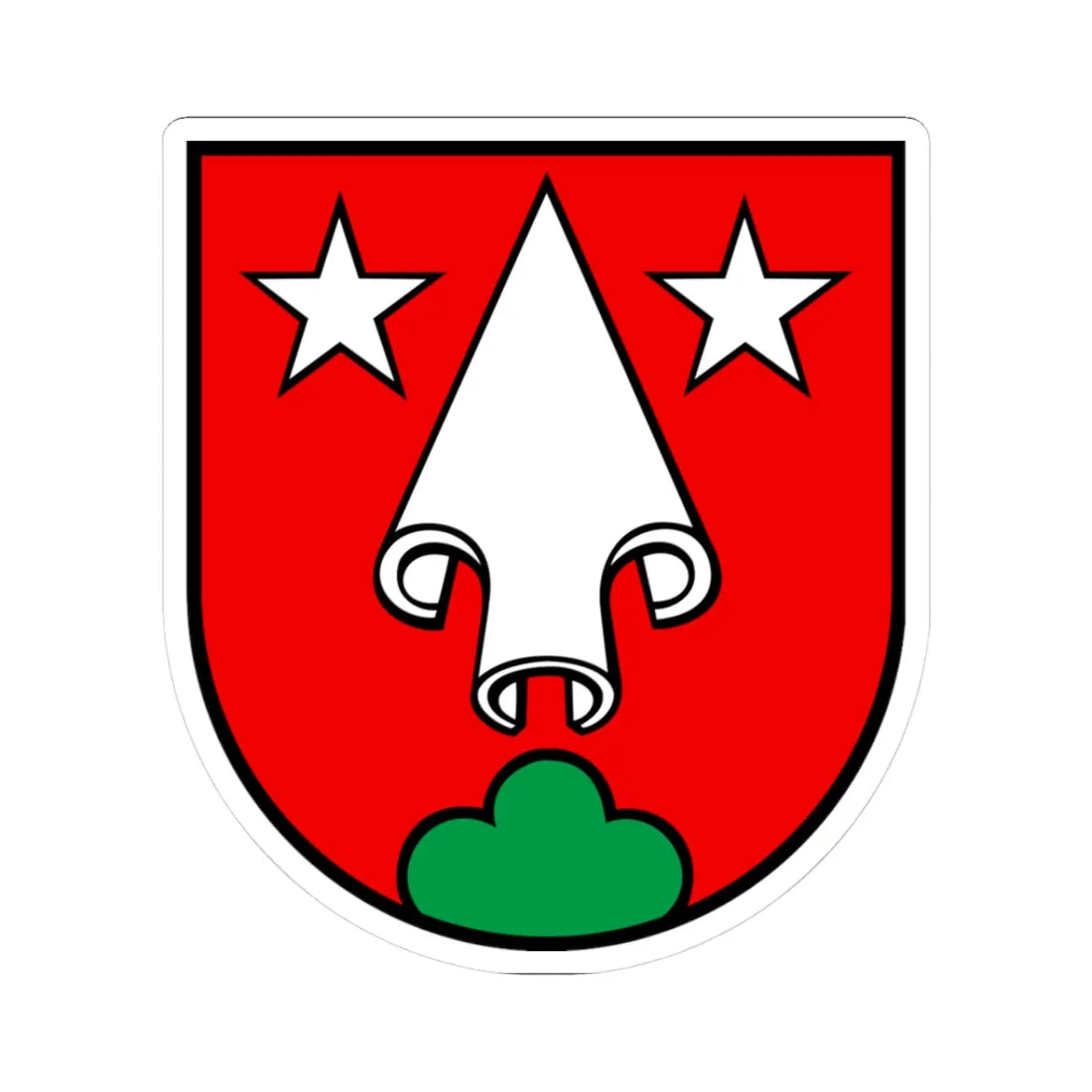 Wappen Rothrist AG (Switzerland) (Coat of Arms) STICKER Vinyl Kiss-Cut Decal 3 Inch White - The Sticker Space