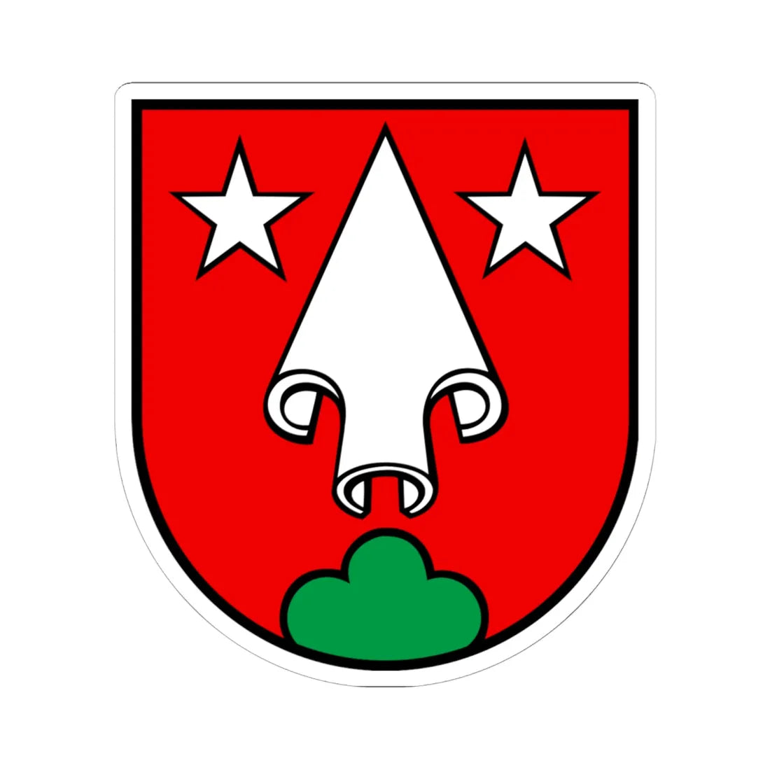 Wappen Rothrist AG (Switzerland) (Coat of Arms) STICKER Vinyl Kiss-Cut Decal 6 Inch White - The Sticker Space