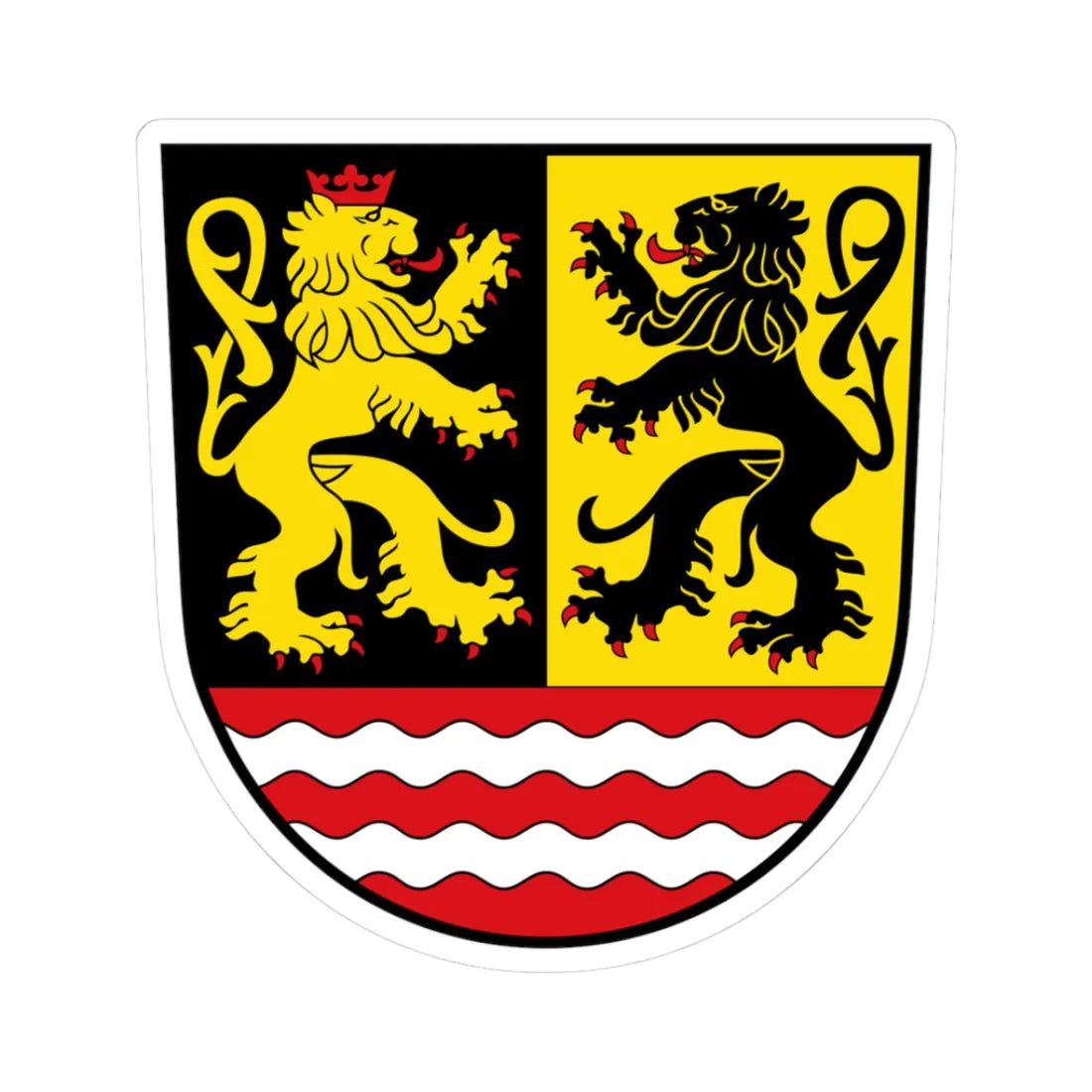 Wappen Saale-Orla-Kreis (Germany) (Coat of Arms) STICKER Vinyl Kiss-Cut Decal 3 Inch White - The Sticker Space