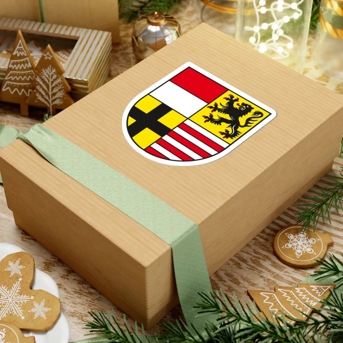 Wappen Saalekreis (Germany) (Coat of Arms) STICKER Vinyl Kiss-Cut Decal - The Sticker Space