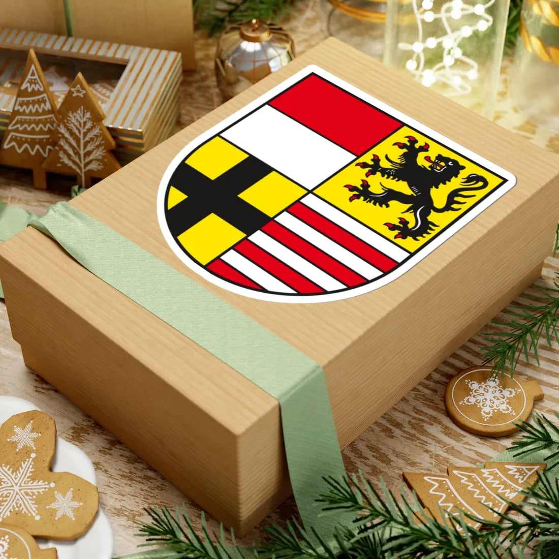 Wappen Saalekreis (Germany) (Coat of Arms) STICKER Vinyl Kiss-Cut Decal - The Sticker Space