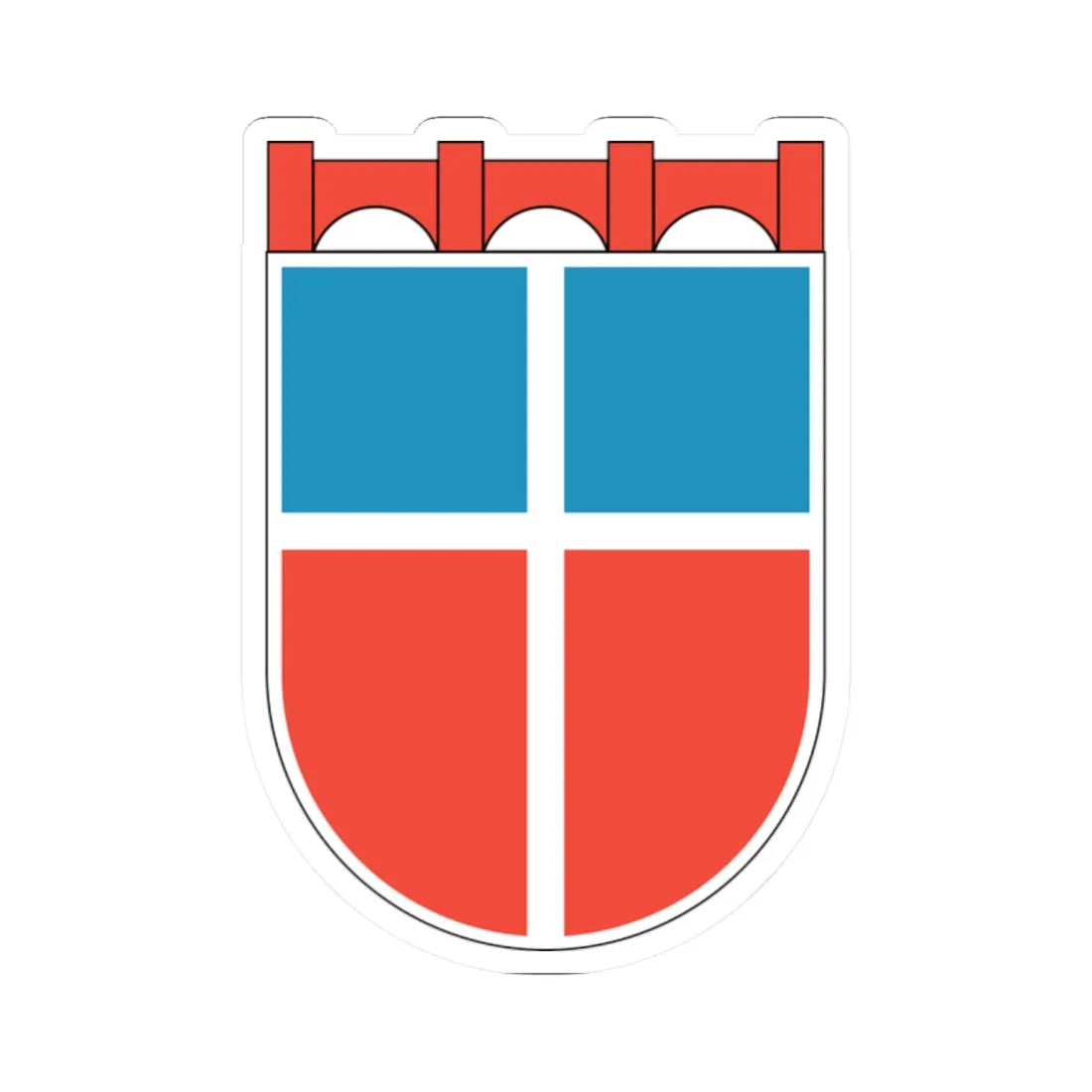 Wappen Saarland 1948 (Germany) (Coat of Arms) STICKER Vinyl Kiss-Cut Decal 2 Inch White - The Sticker Space