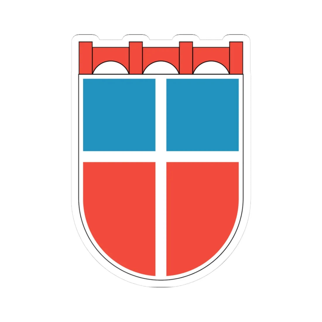 Wappen Saarland 1948 (Germany) (Coat of Arms) STICKER Vinyl Kiss-Cut Decal 3 Inch White - The Sticker Space