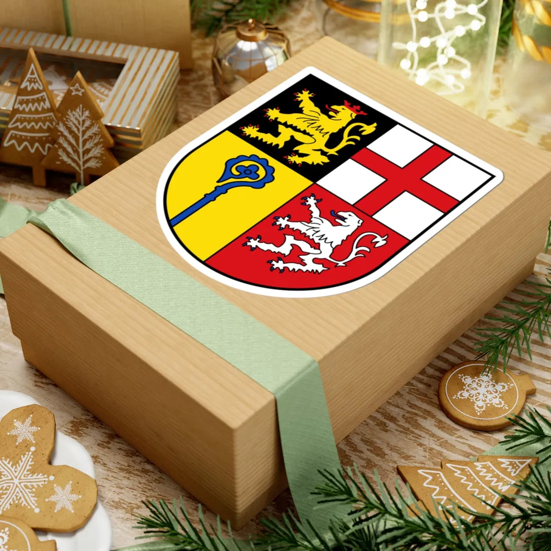 Wappen Saarpfalz-Kreis (Germany) (Coat of Arms) STICKER Vinyl Kiss-Cut Decal - The Sticker Space