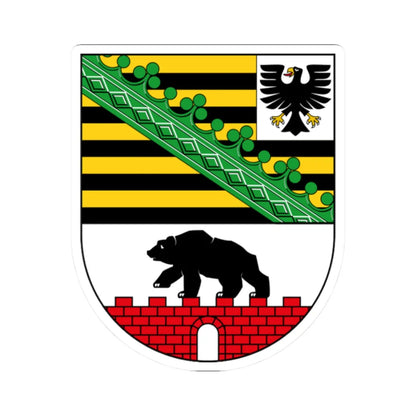 Wappen Sachsen-Anhalt (Germany) (Coat of Arms) STICKER Vinyl Kiss-Cut Decal 2 Inch White - The Sticker Space