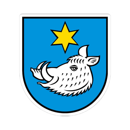 Wappen Safenwil AG (Switzerland) (Coat of Arms) STICKER Vinyl Kiss-Cut Decal 4 Inch White - The Sticker Space