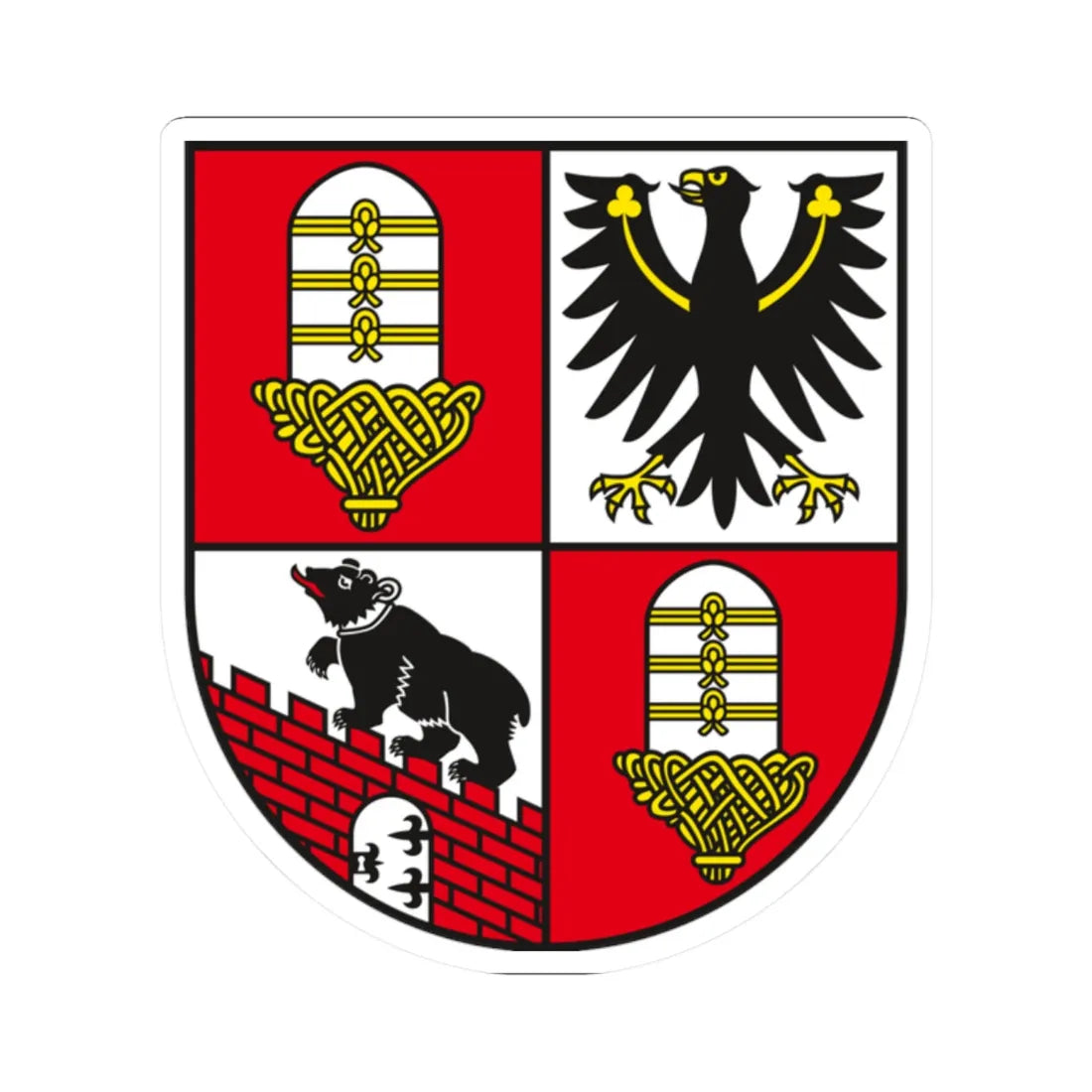 Wappen Salzlandkreis (Germany) (Coat of Arms) STICKER Vinyl Kiss-Cut Decal 2 Inch White - The Sticker Space