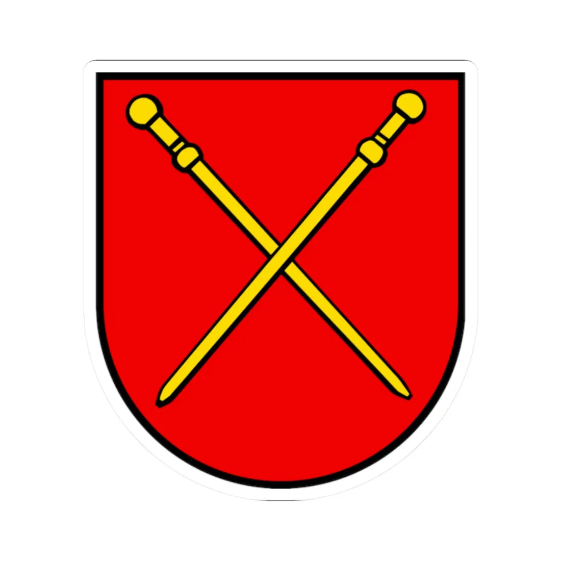 Wappen Sarmenstorf AG (Switzerland) (Coat of Arms) STICKER Vinyl Kiss-Cut Decal 2 Inch White - The Sticker Space