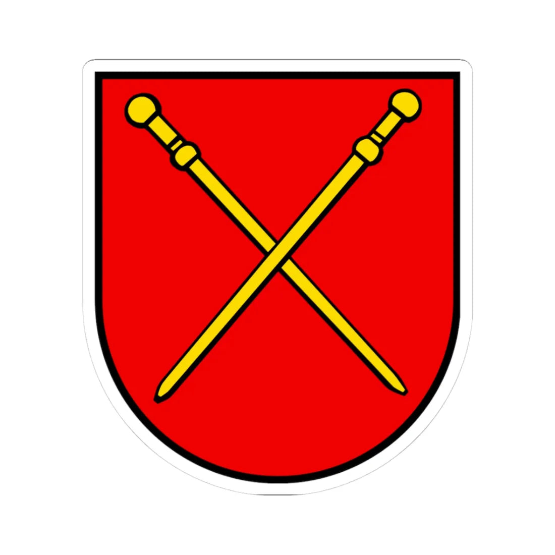 Wappen Sarmenstorf AG (Switzerland) (Coat of Arms) STICKER Vinyl Kiss-Cut Decal 3 Inch White - The Sticker Space