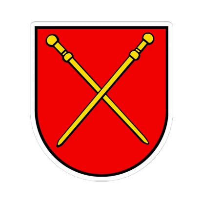 Wappen Sarmenstorf AG (Switzerland) (Coat of Arms) STICKER Vinyl Kiss-Cut Decal 4 Inch White - The Sticker Space