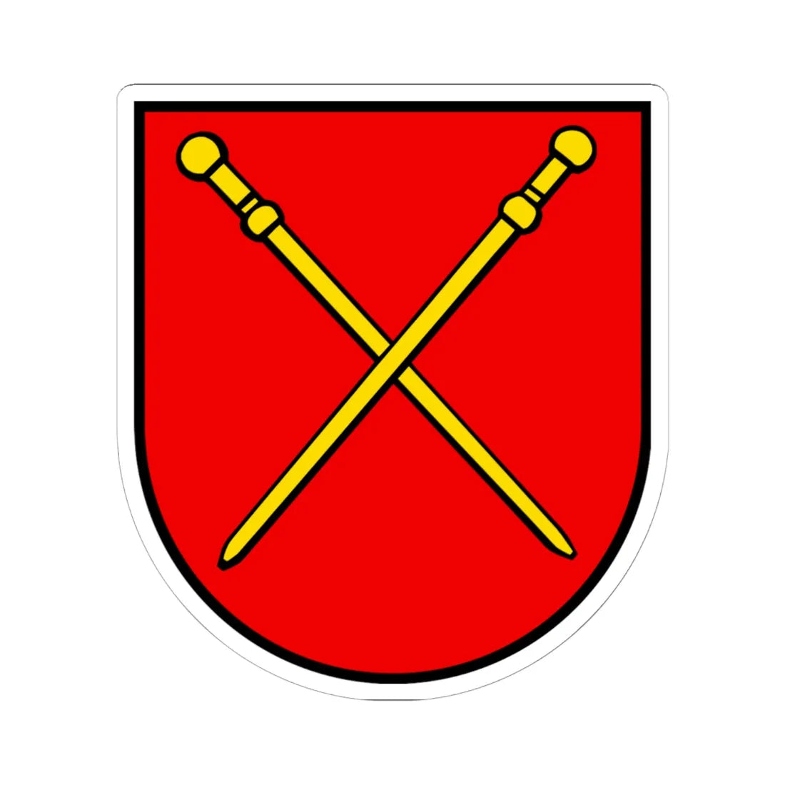 Wappen Sarmenstorf AG (Switzerland) (Coat of Arms) STICKER Vinyl Kiss-Cut Decal 6 Inch White - The Sticker Space