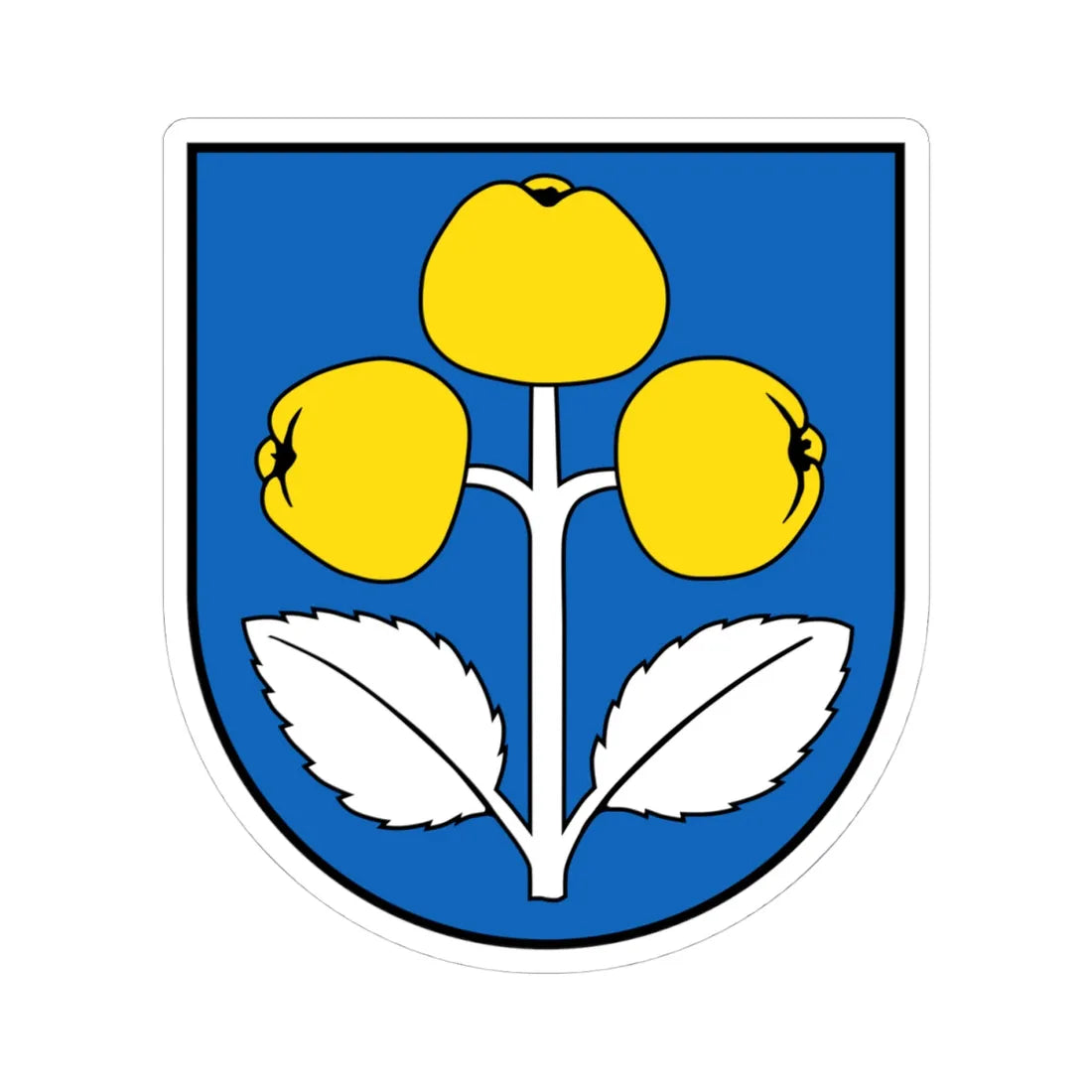 Wappen Schattdorf (Switzerland) (Coat of Arms) STICKER Vinyl Kiss-Cut Decal 4 Inch White - The Sticker Space