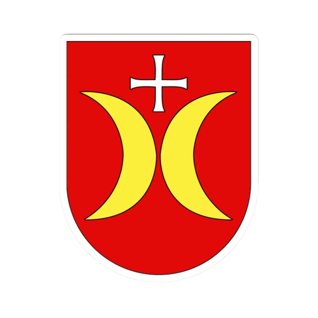 Wappen Schmerikon (Switzerland) (Coat of Arms) STICKER Vinyl Kiss-Cut Decal 2 Inch White - The Sticker Space