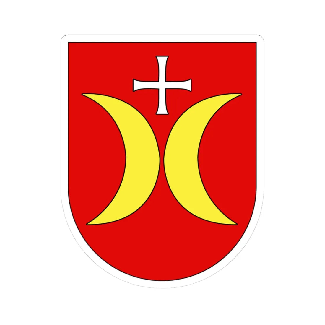 Wappen Schmerikon (Switzerland) (Coat of Arms) STICKER Vinyl Kiss-Cut Decal 3 Inch White - The Sticker Space