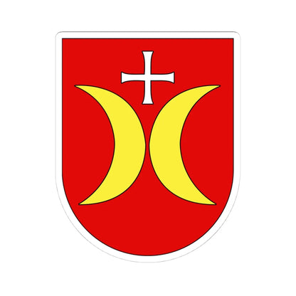 Wappen Schmerikon (Switzerland) (Coat of Arms) STICKER Vinyl Kiss-Cut Decal 4 Inch White - The Sticker Space