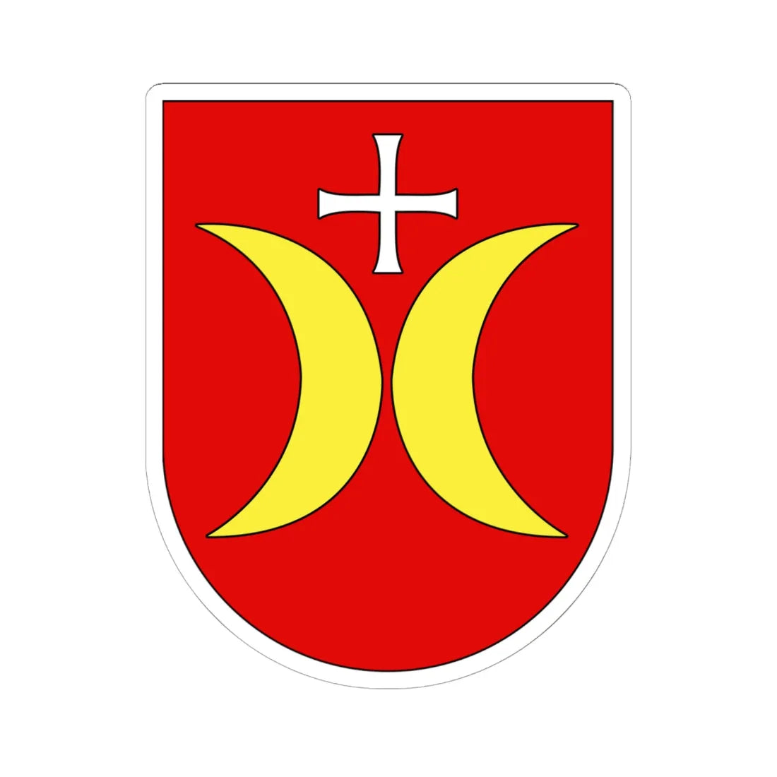 Wappen Schmerikon (Switzerland) (Coat of Arms) STICKER Vinyl Kiss-Cut Decal 6 Inch White - The Sticker Space