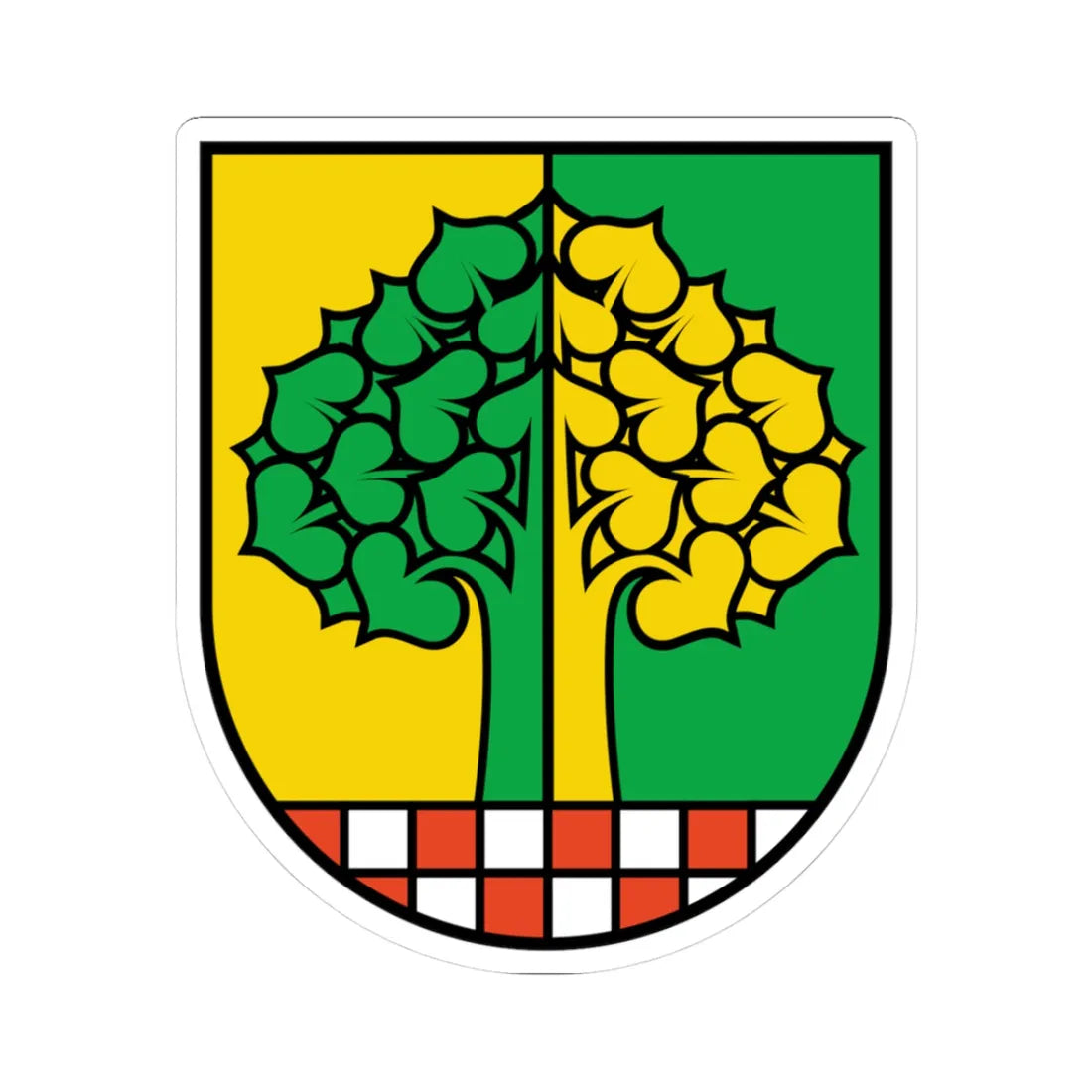 Wappen Schönerlinde Barnim (Germany) (Coat of Arms) STICKER Vinyl Kiss-Cut Decal 3 Inch White - The Sticker Space