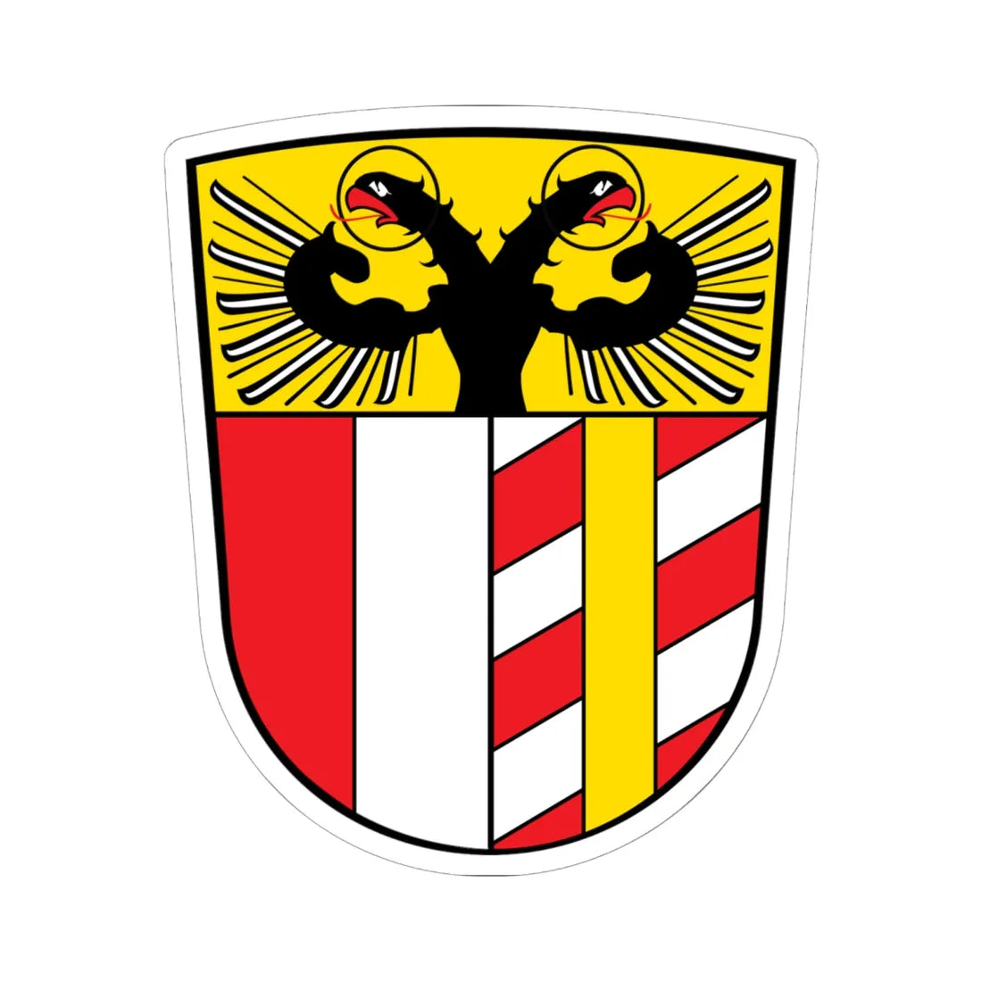 Wappen Schwaben Bayern (Germany) (Coat of Arms) STICKER Vinyl Kiss-Cut Decal 6 Inch White - The Sticker Space