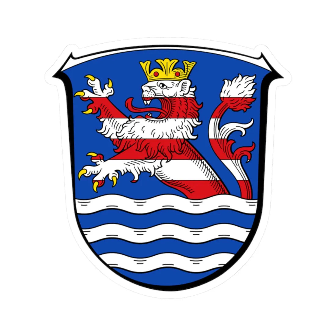 Wappen Schwalm-Eder-Kreis (Germany) (Coat of Arms) STICKER Vinyl Kiss-Cut Decal 2 Inch White - The Sticker Space