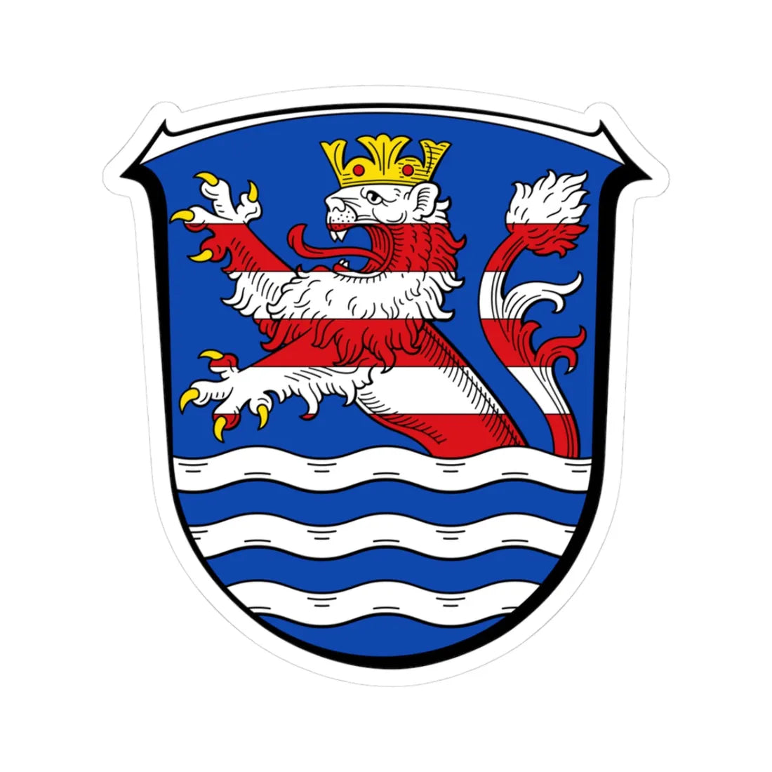 Wappen Schwalm-Eder-Kreis (Germany) (Coat of Arms) STICKER Vinyl Kiss-Cut Decal 3 Inch White - The Sticker Space