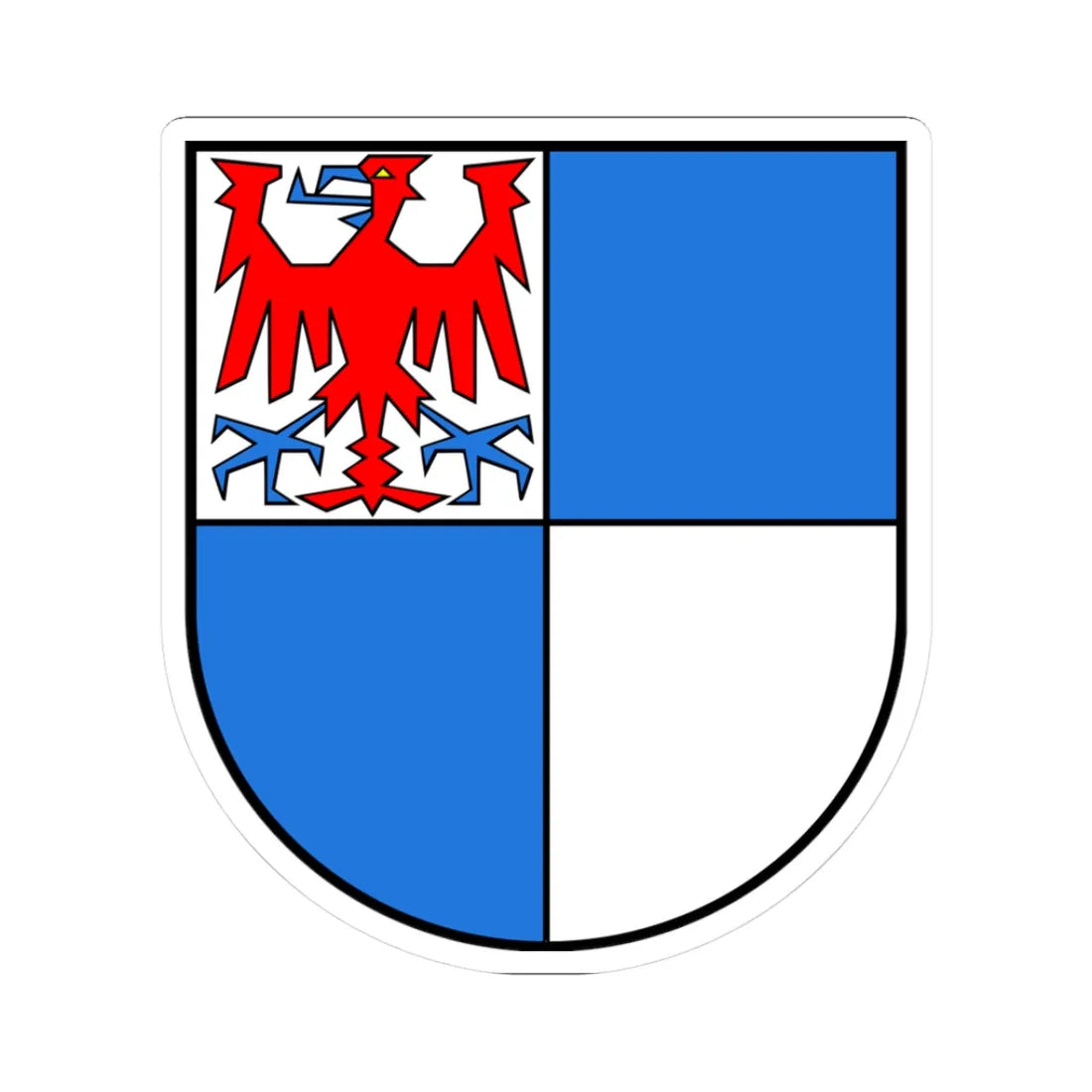 Wappen Schwarzwald-Baar-Kreis (Germany) (Coat of Arms) STICKER Vinyl Kiss-Cut Decal 3 Inch White - The Sticker Space