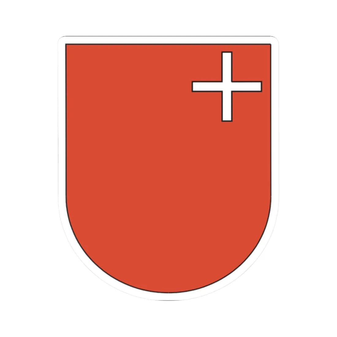 Wappen Schwyz (Switzerland) (Coat of Arms) STICKER Vinyl Kiss-Cut Decal 2 Inch White - The Sticker Space