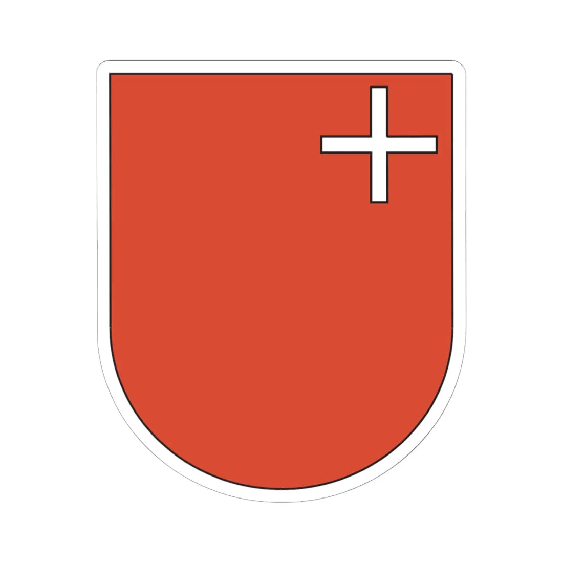 Wappen Schwyz (Switzerland) (Coat of Arms) STICKER Vinyl Kiss-Cut Decal 6 Inch White - The Sticker Space