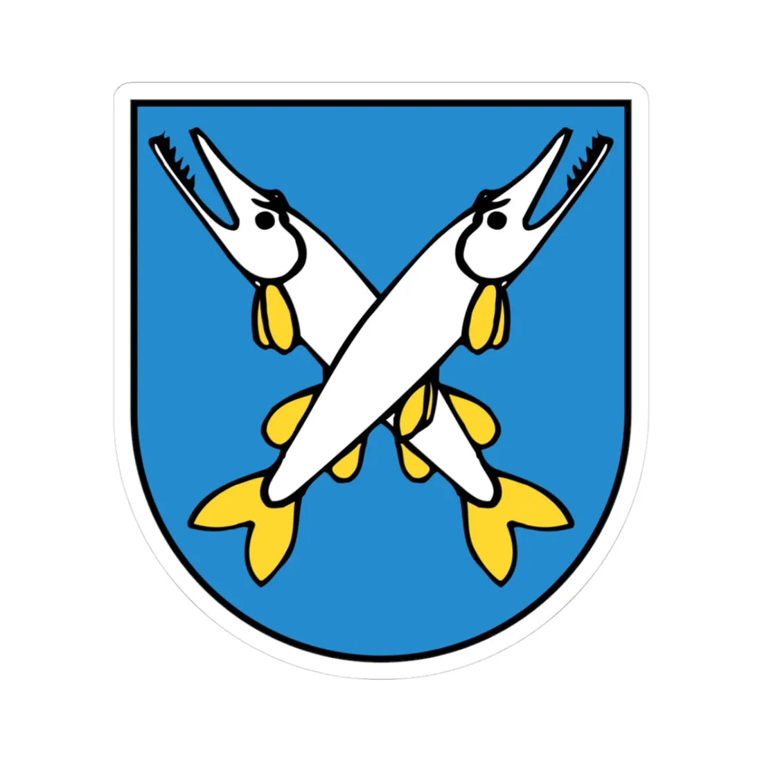 Wappen Seedorf UR (Switzerland) (Coat of Arms) STICKER Vinyl Kiss-Cut Decal 3 Inch White - The Sticker Space