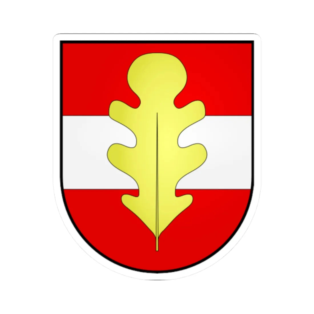 Wappen siebnen (Switzerland) (Coat of Arms) STICKER Vinyl Kiss-Cut Decal 2 Inch White - The Sticker Space