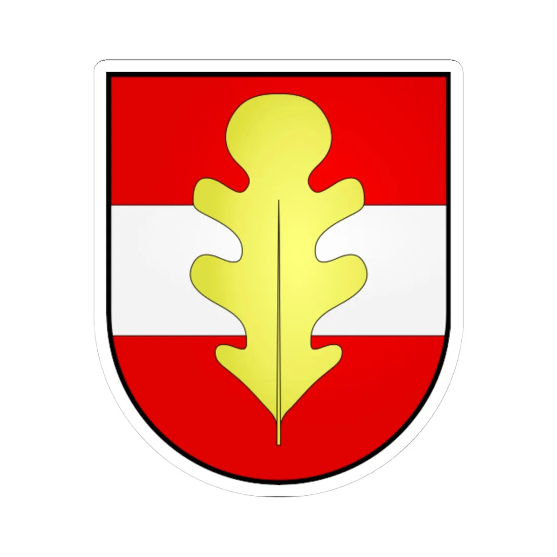 Wappen siebnen (Switzerland) (Coat of Arms) STICKER Vinyl Kiss-Cut Decal 4 Inch White - The Sticker Space