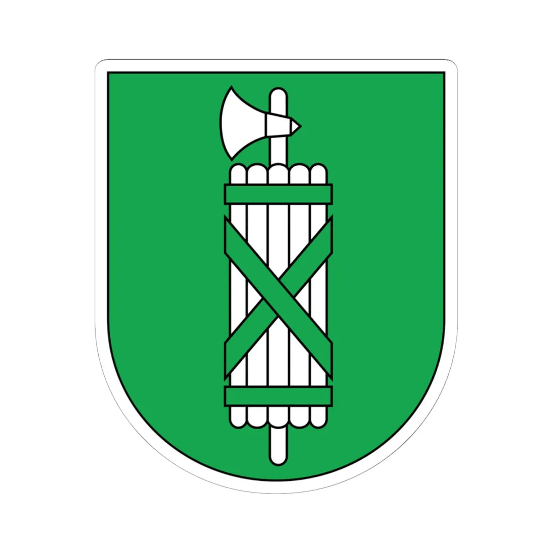 Wappen St. Gallen matt 2010 (Switzerland) (Coat of Arms) STICKER Vinyl Kiss-Cut Decal 6 Inch White - The Sticker Space