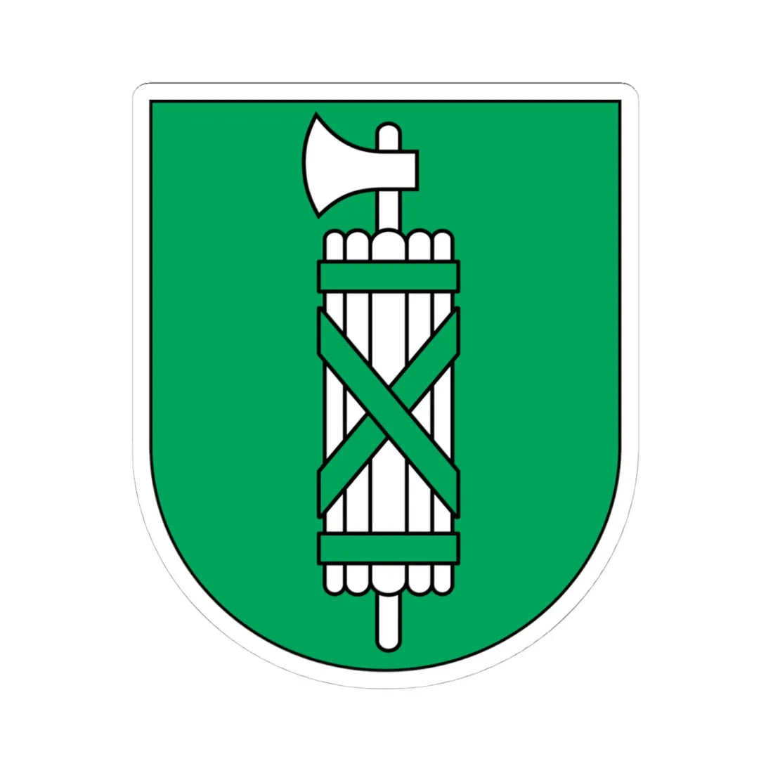 Wappen St. Gallen matt 2011 (Switzerland) (Coat of Arms) STICKER Vinyl Kiss-Cut Decal 4 Inch White - The Sticker Space
