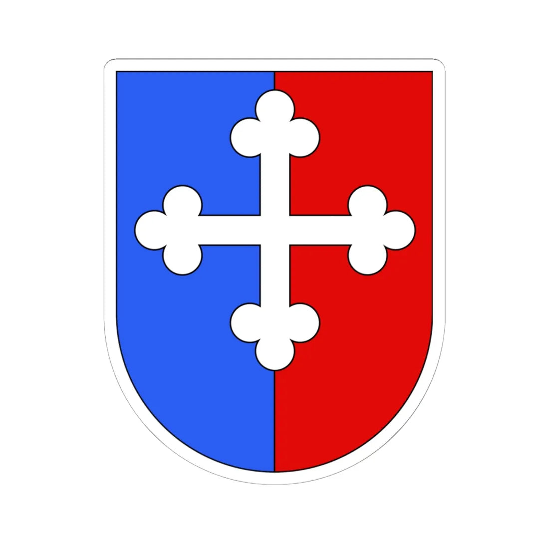 Wappen St Maurice (Switzerland) (Coat of Arms) STICKER Vinyl Kiss-Cut Decal 6 Inch White - The Sticker Space