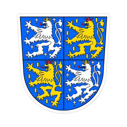 Wappen Stadtverband Saarbruecken (Germany) (Coat of Arms) STICKER Vinyl Kiss-Cut Decal 6 Inch White - The Sticker Space