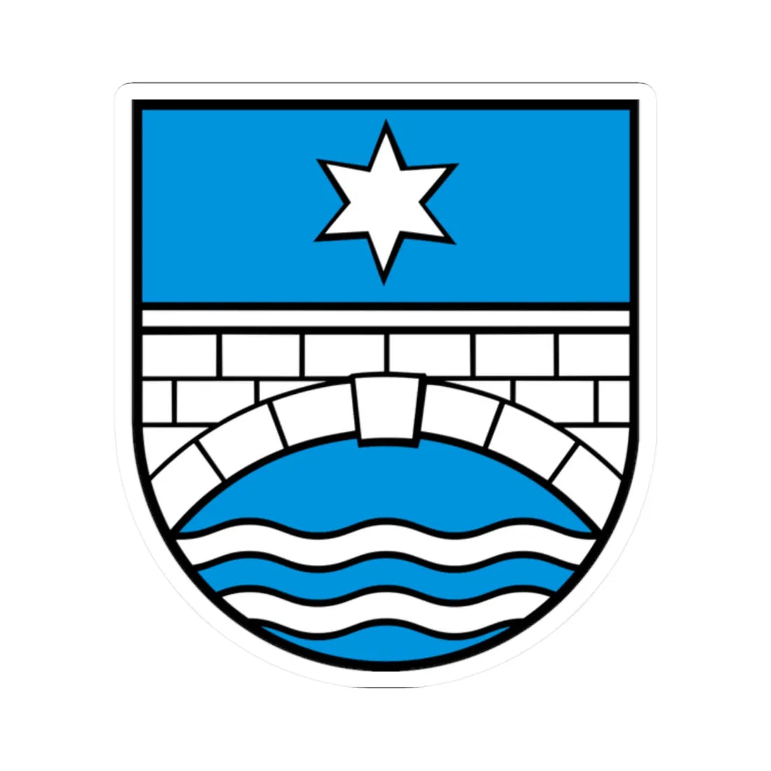 Wappen Staffelbach AG (Switzerland) (Coat of Arms) STICKER Vinyl Kiss-Cut Decal 2 Inch White - The Sticker Space