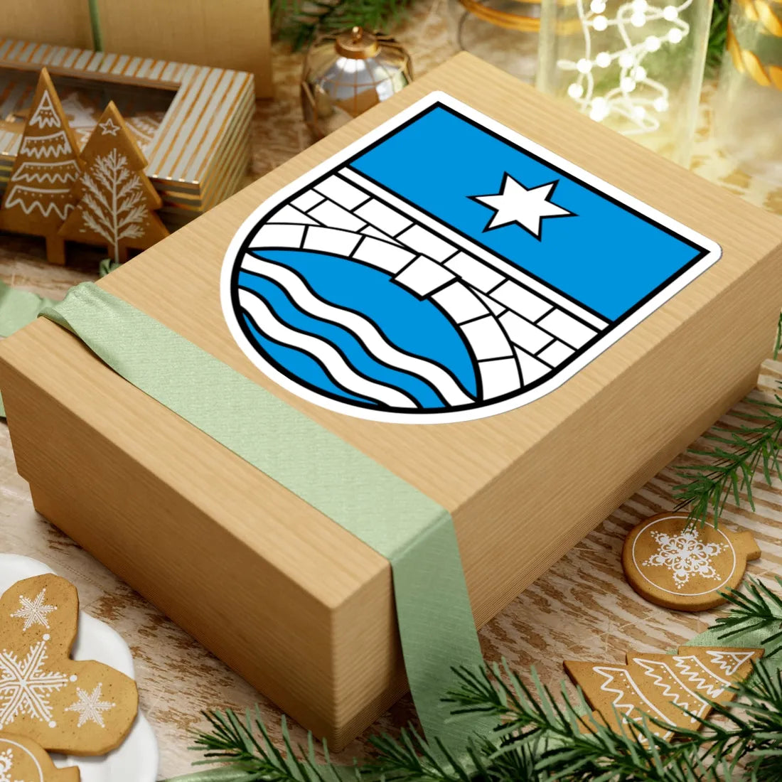 Wappen Staffelbach AG (Switzerland) (Coat of Arms) STICKER Vinyl Kiss-Cut Decal - The Sticker Space