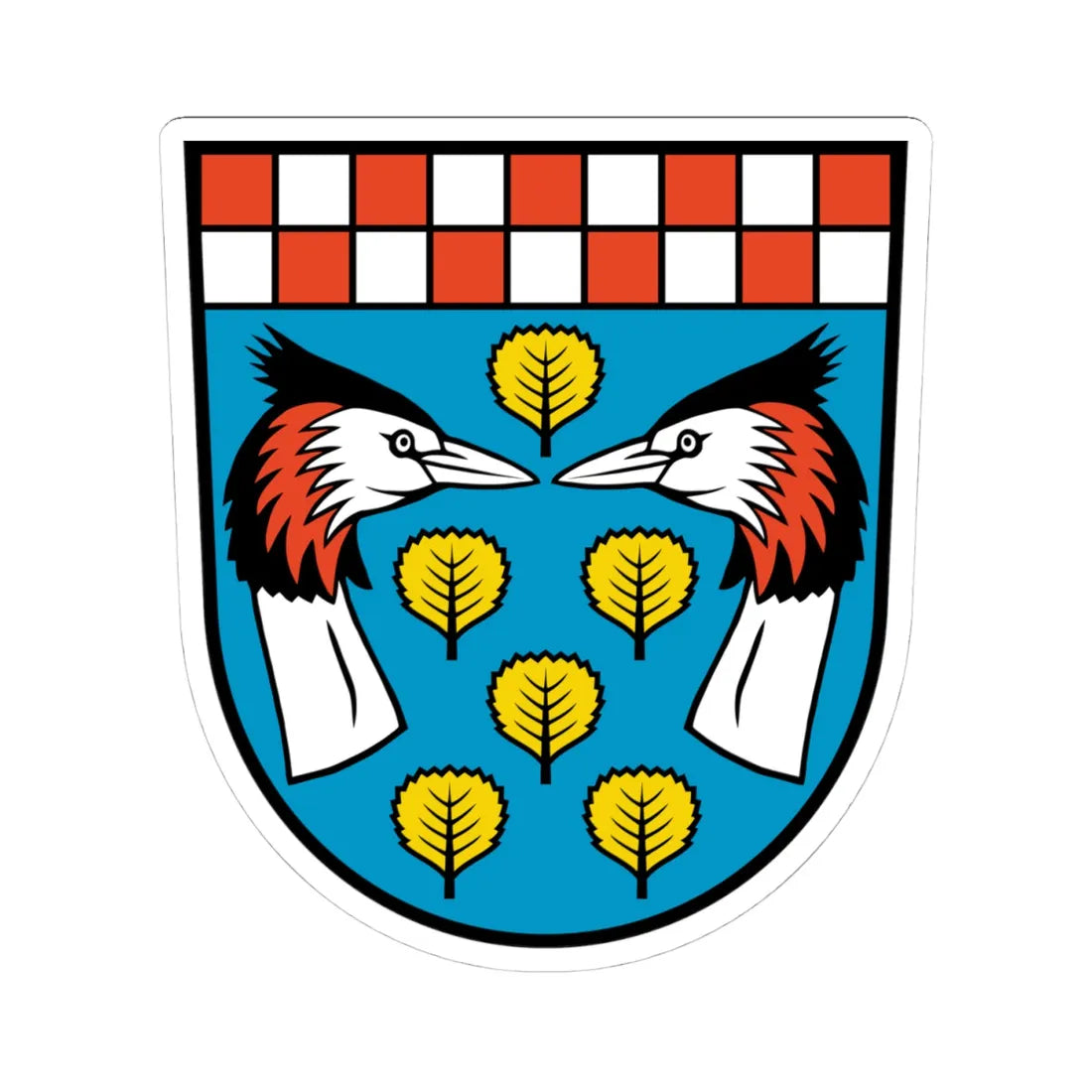 Wappen Stolzenhagen Niederbarnim (Germany) (Coat of Arms) STICKER Vinyl Kiss-Cut Decal 4 Inch White - The Sticker Space