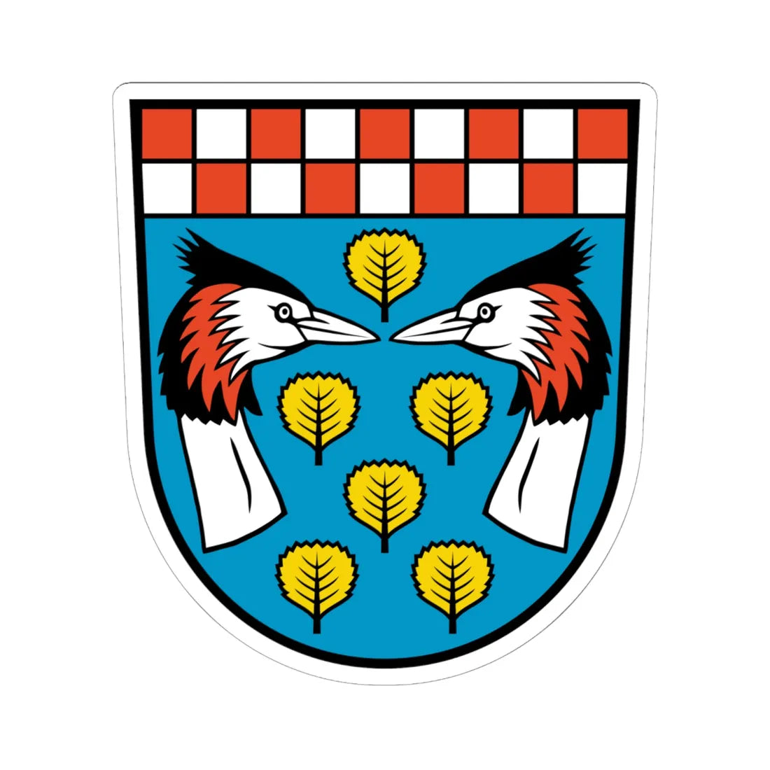 Wappen Stolzenhagen Niederbarnim (Germany) (Coat of Arms) STICKER Vinyl Kiss-Cut Decal 6 Inch White - The Sticker Space