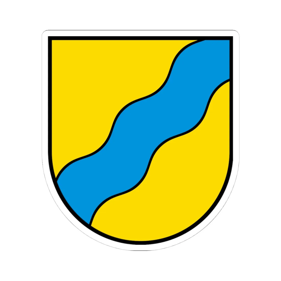 Wappen Strengelbach AG (Switzerland) (Coat of Arms) STICKER Vinyl Kiss-Cut Decal 4 Inch White - The Sticker Space