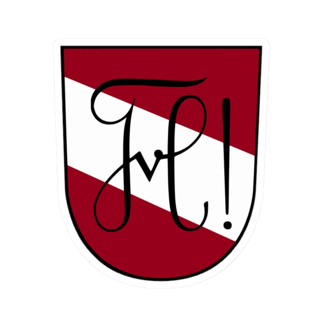 Wappen Studentenverbindung Helvetia (Switzerland) (Coat of Arms) STICKER Vinyl Kiss-Cut Decal 2 Inch White - The Sticker Space