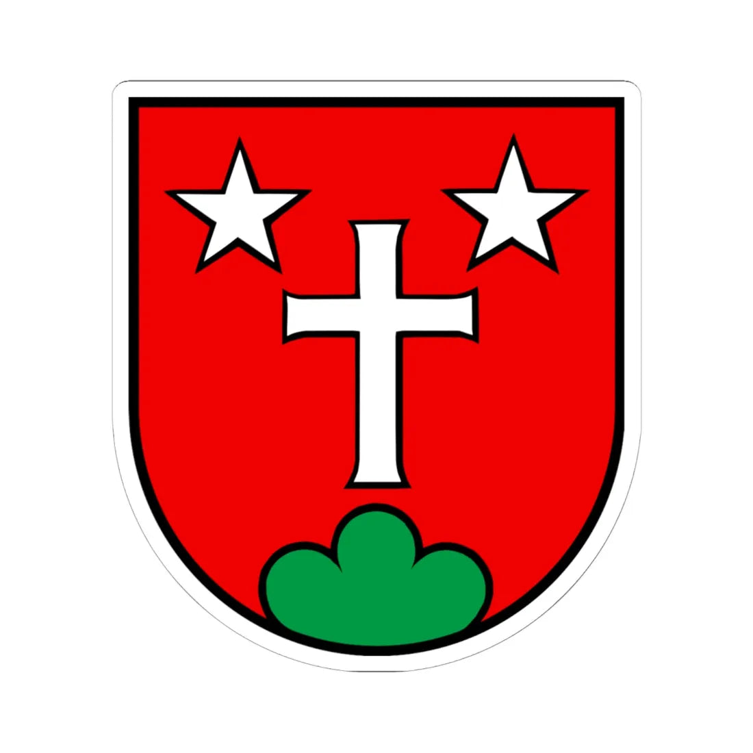 Wappen Suhr AG (Switzerland) (Coat of Arms) STICKER Vinyl Kiss-Cut Decal 6 Inch White - The Sticker Space