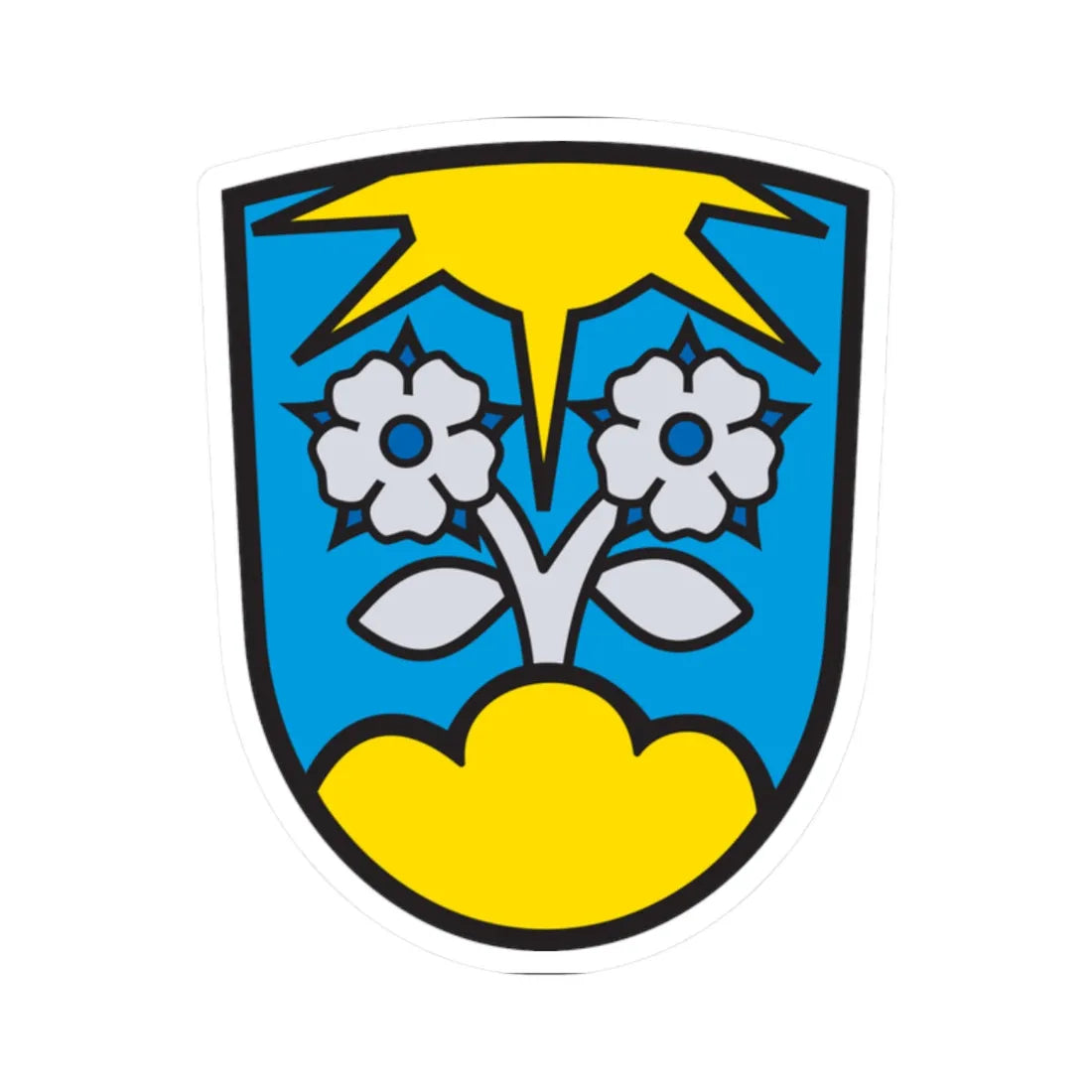 Wappen Tagmersheim (Germany) (Coat of Arms) STICKER Vinyl Kiss-Cut Decal 2 Inch White - The Sticker Space