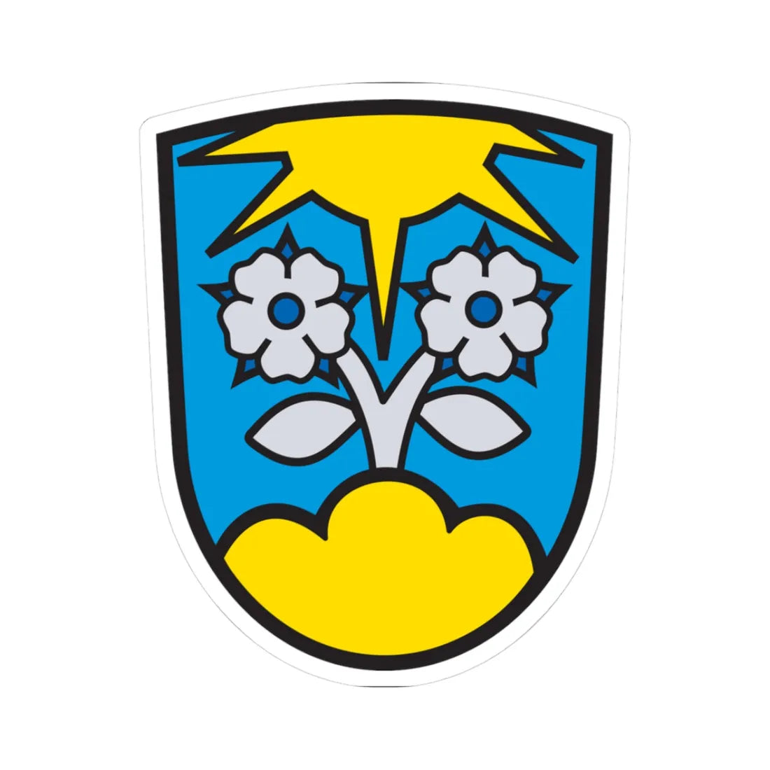 Wappen Tagmersheim (Germany) (Coat of Arms) STICKER Vinyl Kiss-Cut Decal 3 Inch White - The Sticker Space