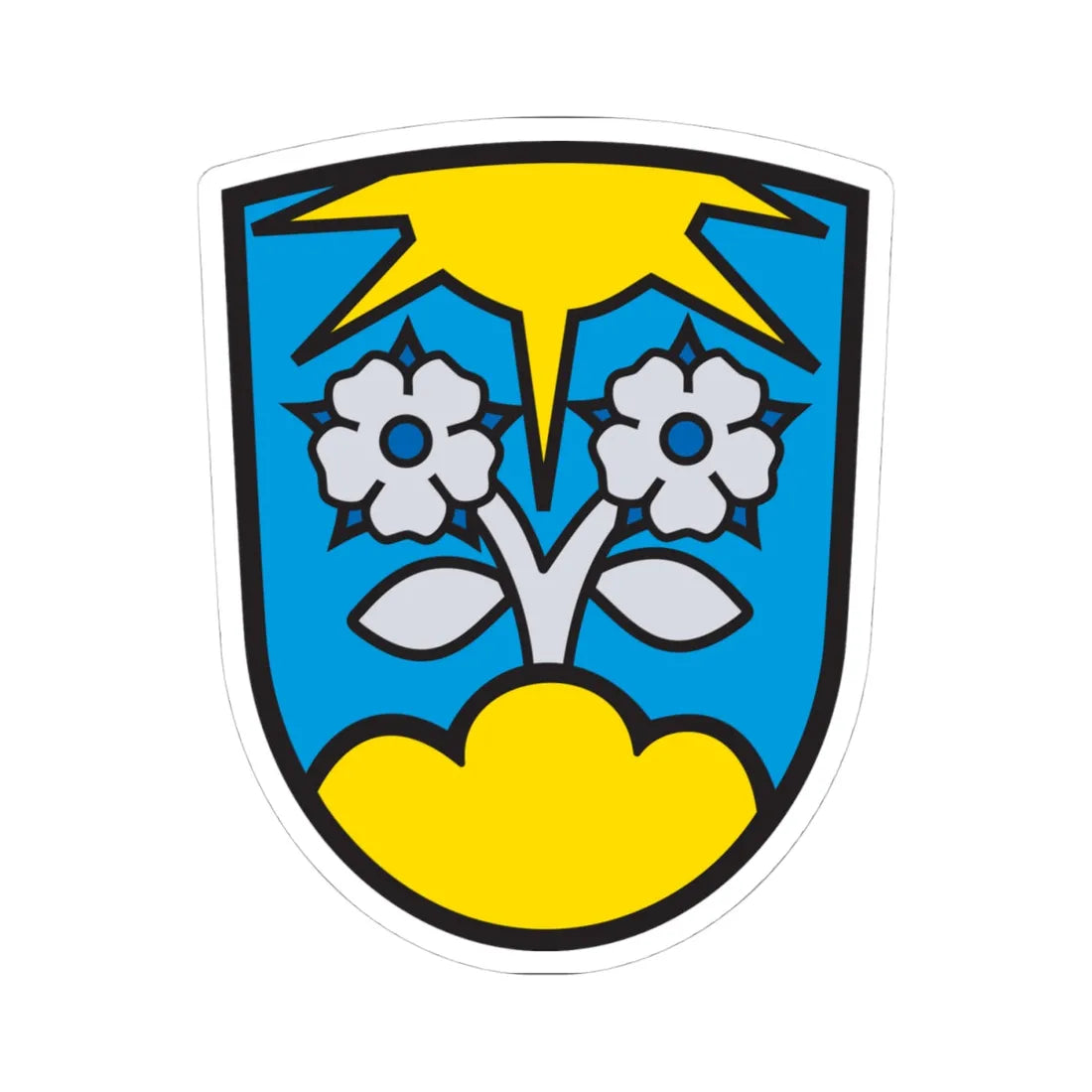 Wappen Tagmersheim (Germany) (Coat of Arms) STICKER Vinyl Kiss-Cut Decal 4 Inch White - The Sticker Space