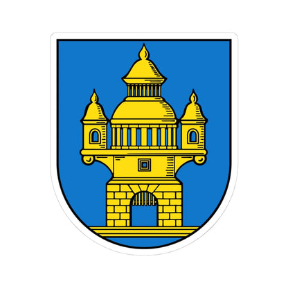 Wappen Taucha (Germany) (Coat of Arms) STICKER Vinyl Kiss-Cut Decal 4 Inch White - The Sticker Space
