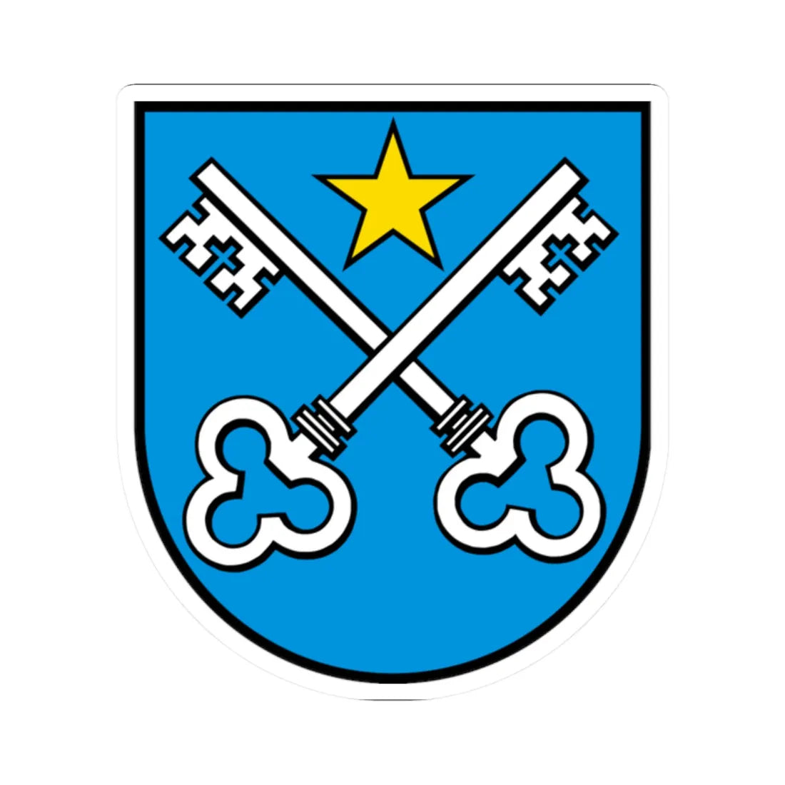 Wappen Tägerig AG (Switzerland) (Coat of Arms) STICKER Vinyl Kiss-Cut Decal 2 Inch White - The Sticker Space